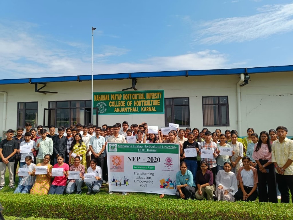UG students at NEP-2020 awareness rally, College of Horticulture